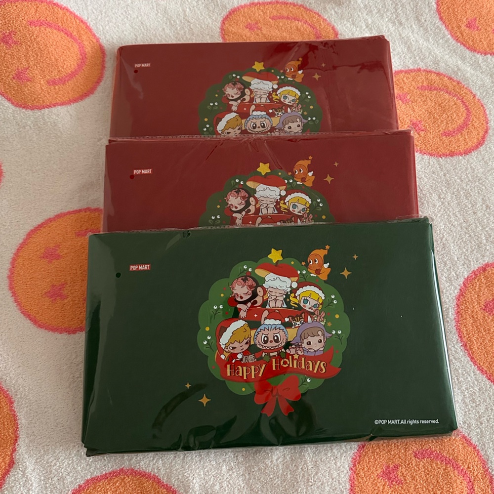 Pop Mart Holiday Storage Box Set - Red and Green